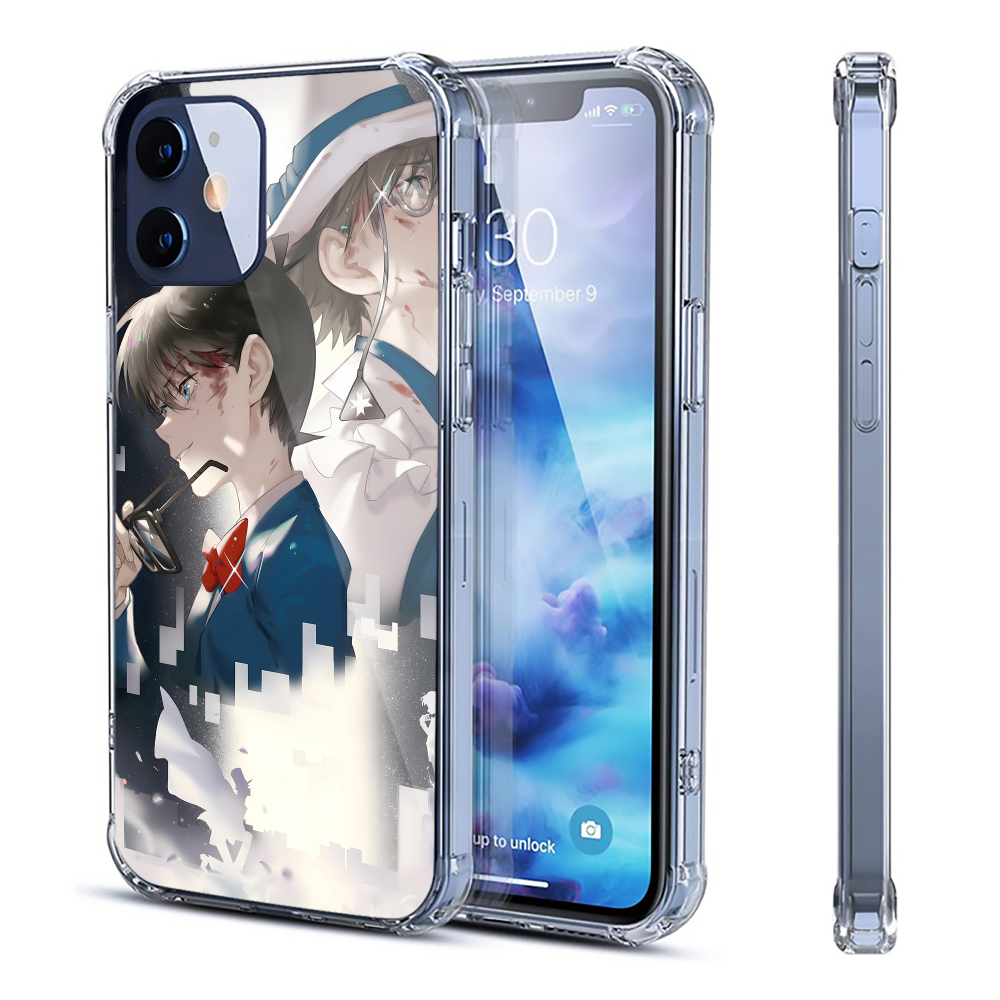 （画像用） 名探偵コナン Detective Conan 【iPhone 12シリーズ対応】透明スマホケース（クリアソフトケース）
